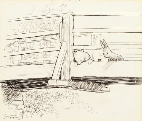 ΜΙ. Η. Shepard_Two σχέδια μελανιού από το σπίτι στο Pooh Corner I - Sotheby's