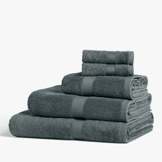 John Lewis & Partners Basic Cotton Towels, Steel