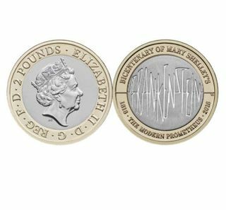 Το νομισματοκοπείο Royal Mint 2018 γιορτάζει την διακοσαετία του Frankenstein του Mary Shelley, 1818