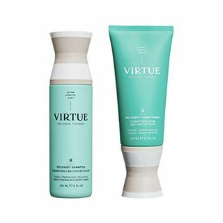 VIRTUE Recovery Shampoo & Conditioner Set | Πλήρες Μέγεθος | Η Alpha Keratin Επανορθώνει τα Ξηρά, Κατεστραμμένα Μαλλιά | Χωρίς θειικά, Χωρίς Paraben, Ασφαλές Χρώμα