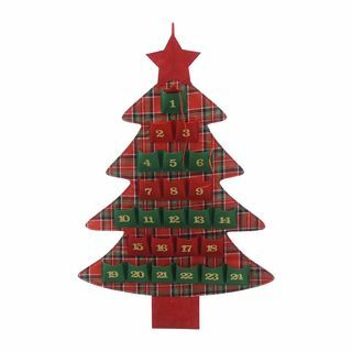 Tartan Tree Advent Calendar - Κόκκινο