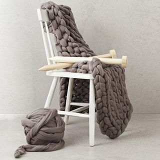 Γιγάντια χοντρή κουβέρτα Diy Knit Kit