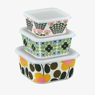 Κουτιά αποθήκευσης τροφίμων Orla Kiely Flower Bamboo, Σετ 3 τεμαχίων, Multi