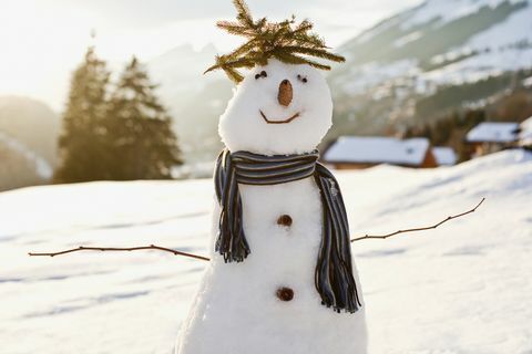 Χιονάνθρωπος σε χιονισμένο πεδίο
