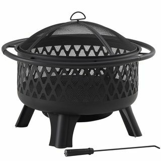 Piedmont 30 in. Steel Fire Pit σε μαύρο χρώμα με πόκερ