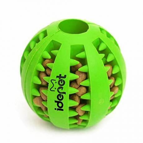 Idepet Dog Toy Ball, Nontoxic Bit Resistant Dog Chew Ball Food Treat Τροφοδότης Καθαρισμός Δοντιών Άσκηση Μπάλα παιχνιδιού