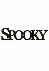 Μαύρο Spooky Sign Cutout