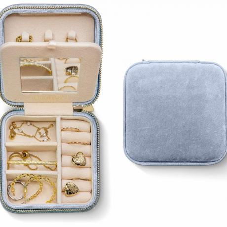 Λούτρινο Velvet Travel Jewelry Box Organizer