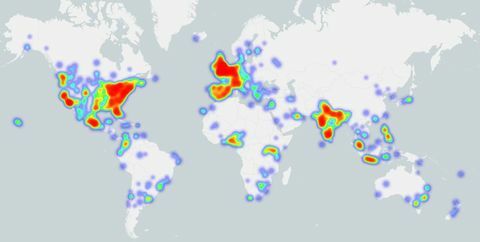 Twitter θερμό χάρτη - πλαστική ρύπανση - thunderbombsurf.com