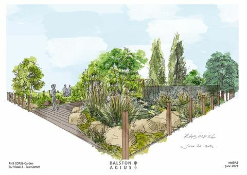 rhs chelsea flower show 2021 cop26 με χαρακτηριστικό κήπο