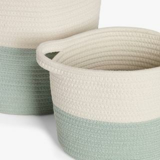 John Lewis & Partners Cotton Rope Storage Baskets, Σετ 2