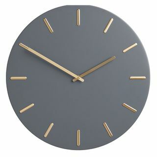 Arne Brass Dial Αναλογικό ρολόι τοίχου, 45cm, Fjord Blue