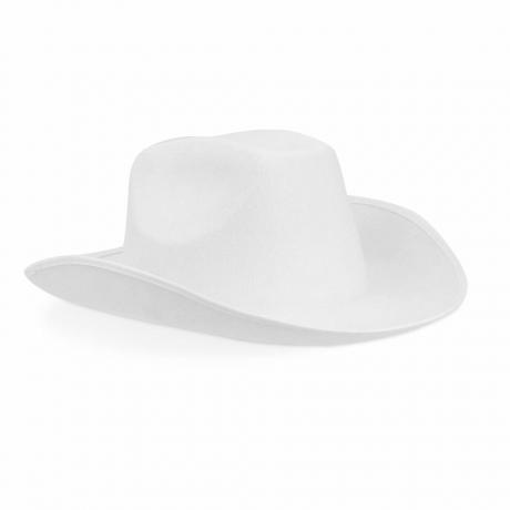 Καουμπόικο καπέλο από λευκό τσόχα
