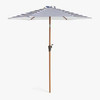 Ριγέ ομπρέλα με εφέ ξύλου, 2,7 μέτρα, NavyWhite