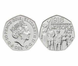Το νομισματοκοπείο Royal Mint 2018 γιορτάζει την εκπροσώπηση του νόμου του 1918